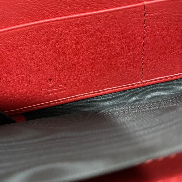 Gucci Red Bamboo Wallet - Picture 9 of 15
